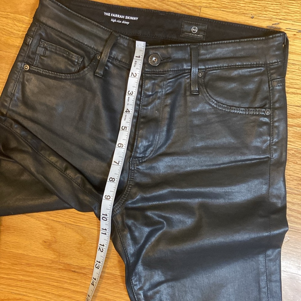 AG Farrah High-Rise Ankle Faux Leather Skinny Pants. Size 27R - Picture 11 of 14